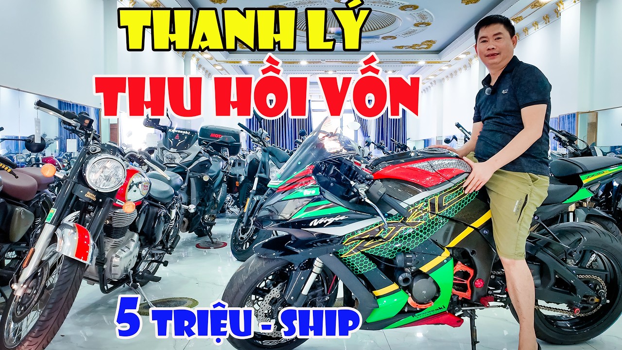 THANH LÝ MOTOR KAWSAKI ZX10R Z1000 SHAODW 750 CB650R CB250R DUCATI 937 BENALI 302 SỐC 5 TRIỆU XE MÁY