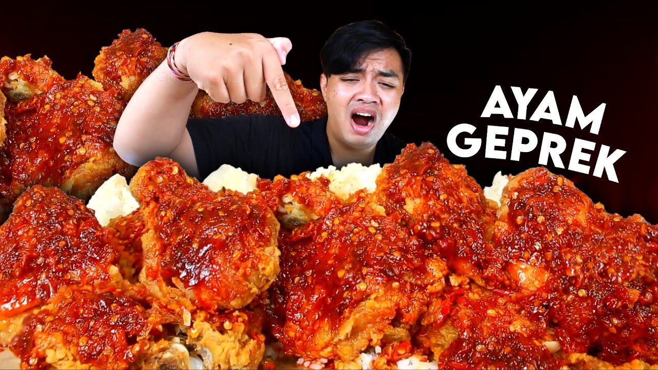 MUKBANG 10 BUNGKUS AYAM GEPREK PINGGIR JALAN 10RIBUAN SUPER PEDAS
