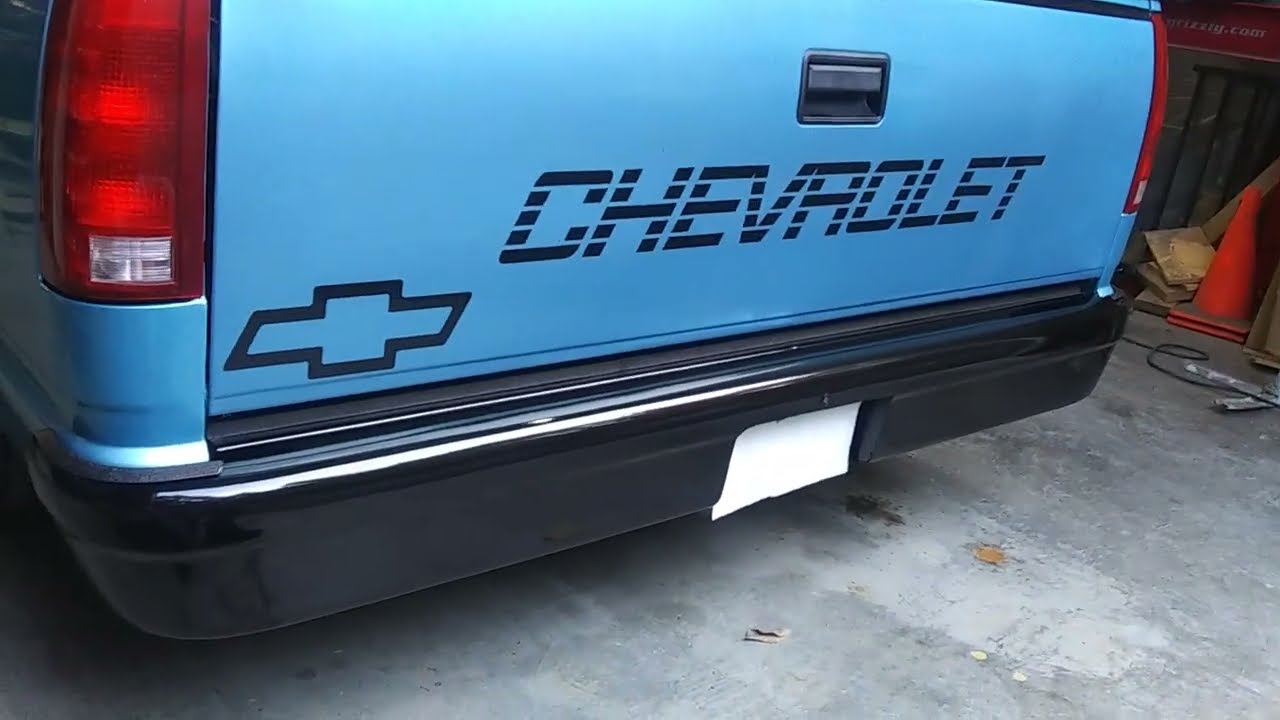 Chevy OBS build updated to a Custom Rear Bumper off a Ford van installed