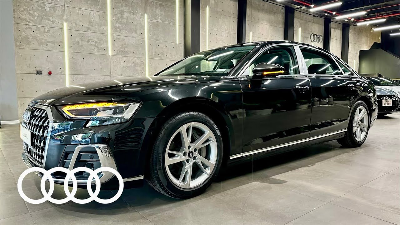 2023 Đánh giá trực quan Audi A8L [4K HDR] – Màu Xám Vesuvius và Nội Thất Nâu | Hà Đạt Audi