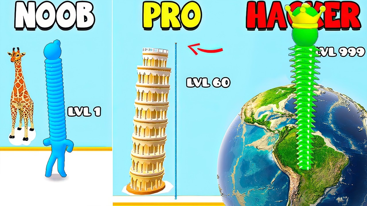 WOW 😱 Full gameplay in Long Neck Run 🔴 COLLECTED ALL THE LEVELS! [From 4 to 3,4m - Max LVL]