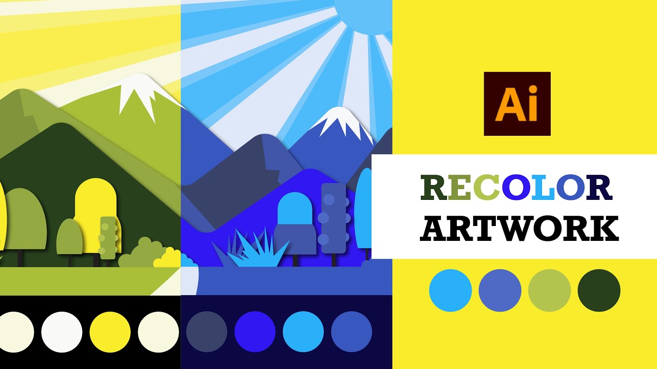 Recolor Artwork in Adobe Illustrator CC 2020