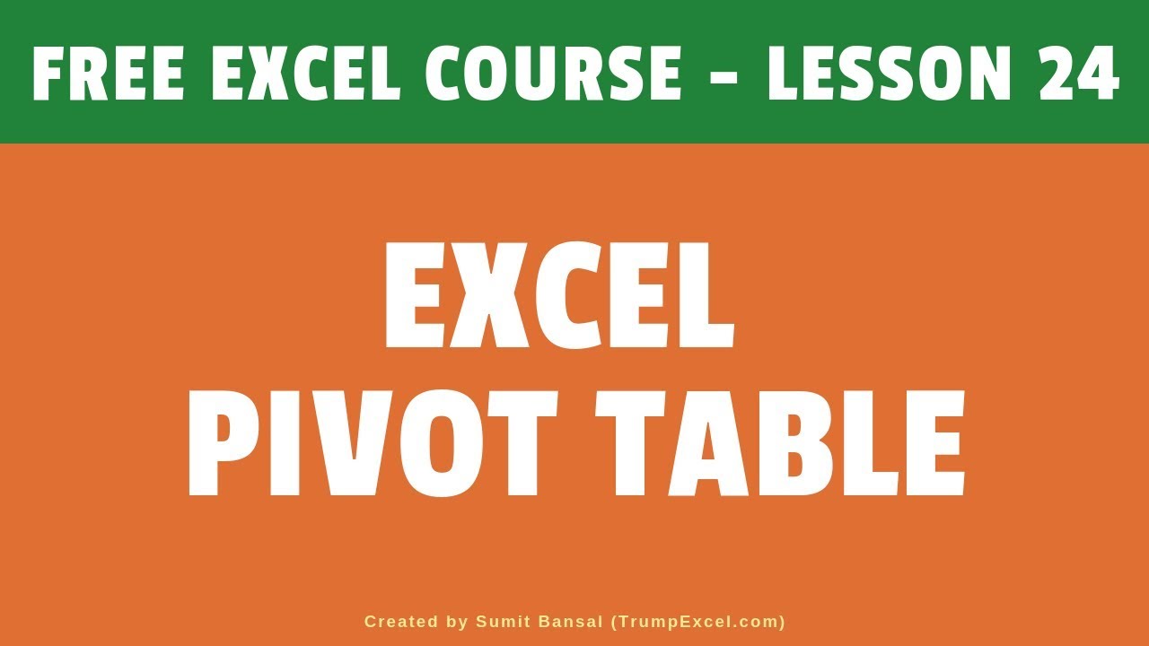 Excel Pivot Table (Intro, Formatting, Grouping, Slicers, Calculated Fields) | FREE Excel Course