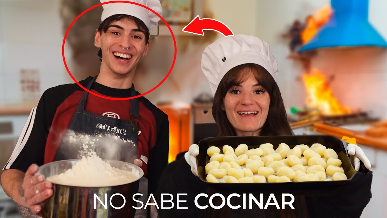 LE ENSE&Ntilde;O A COCINAR A MI HERMANO