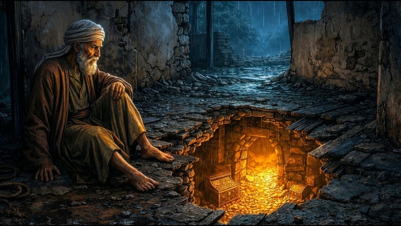 سكن في بيت مهجور لأن إيجاره رخيص… وفي ليلة ممطرة انشقت الأرض عن سر غيّر حياته للأبد | قصة مؤثرة