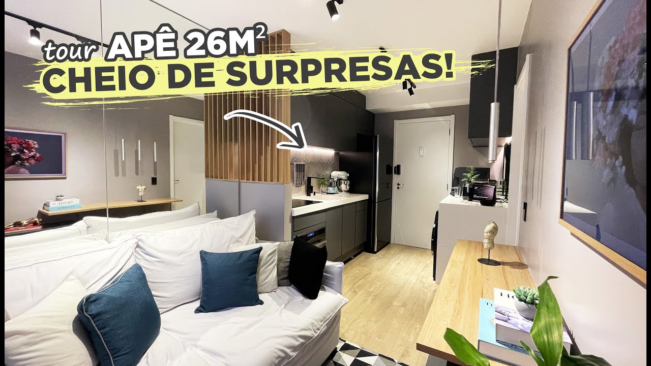 ELE FEZ UM STUDIO DE 26M² TODO TECNOLÓGICO COM AUTOMAÇÃO ATÉ NO BAÚ DA CAMA | GABY GARCIIA