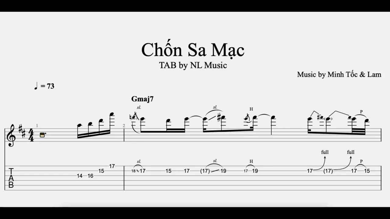 Chốn Sa Mạc - Minh Tốc & Lam [Backing Track + TAB]