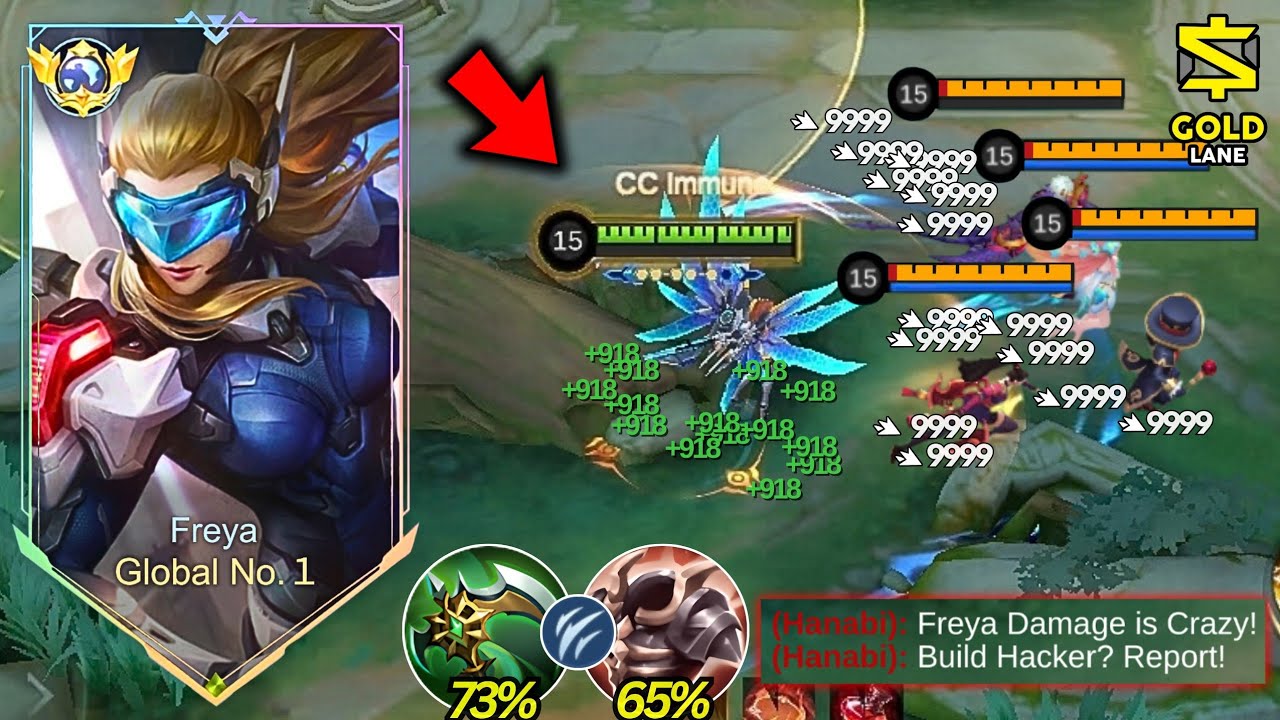 Никто не ожидал такого урона от сборки Фрейи на золотой линии! (100% имба) - Mobile Legends