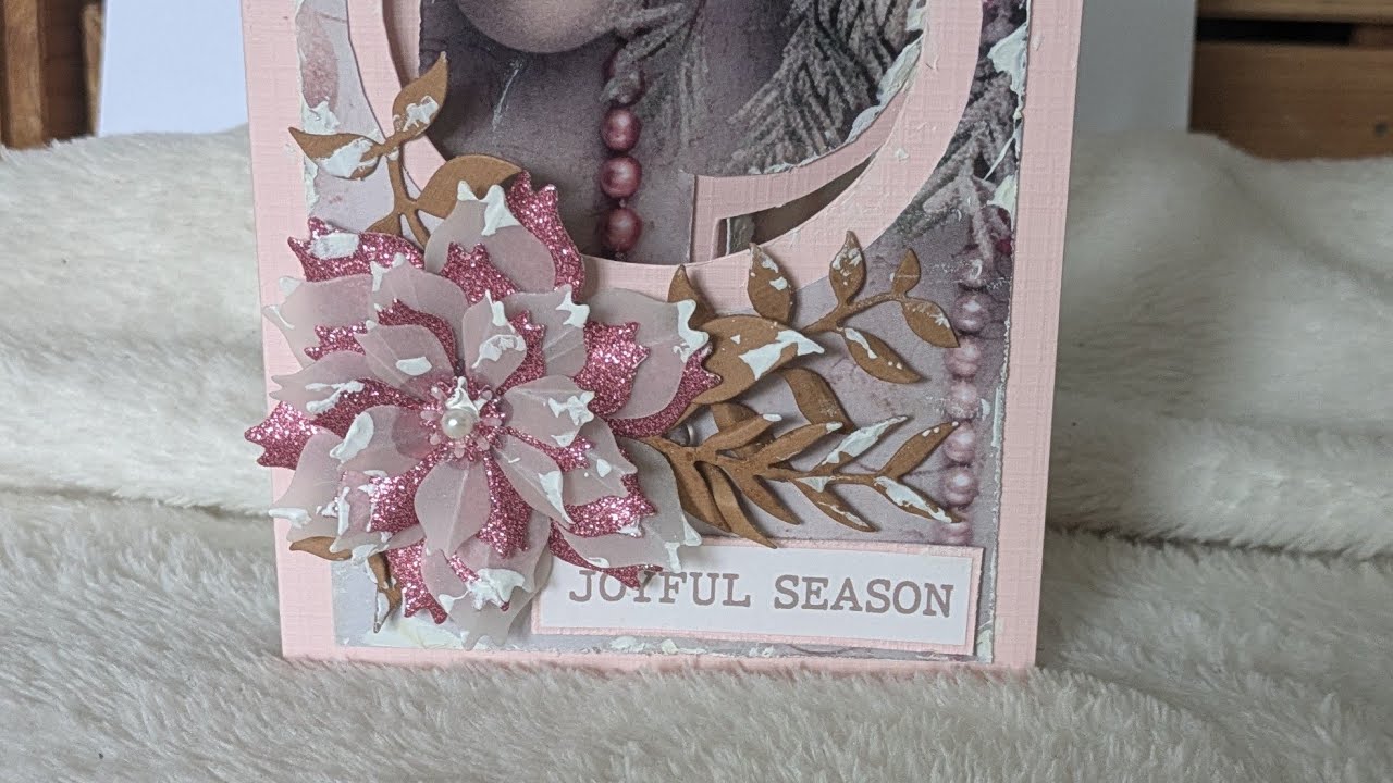 Vouw kaart - Berries Beauties - Pastel Purple Christmas - Shabby Chic - Video 163