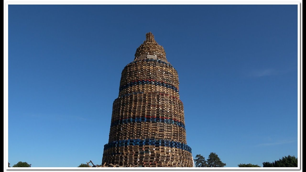 Northern Ireland , Antrim , Ballycraigy - Bonfire - 2025.