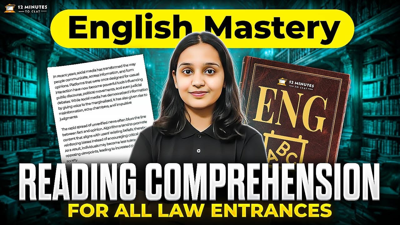 Reading Comprehension (RC) Tricks 📖 English for CLAT, MHCET Law & CUET 2027