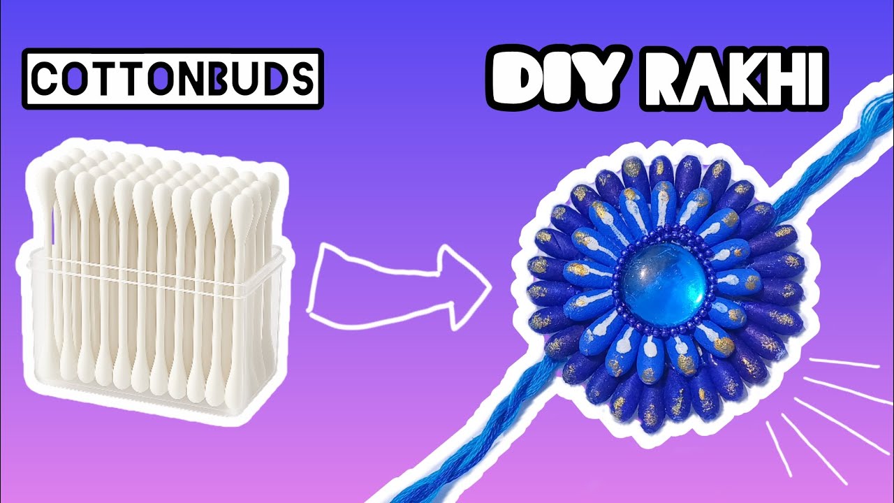 Jugaadu Rakhi...COTTONBUDS ka Magic! | how to make Rakhi for Competition | @MadeByVidhi 