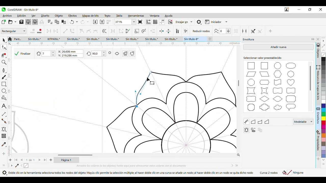 Truco de Simetría en CorelDraw para hacer un mándala en 4 minutos.