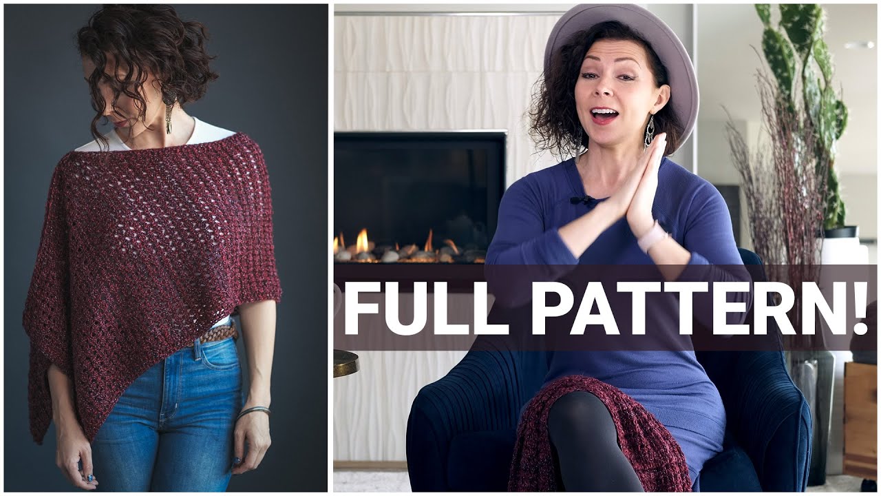 HOW TO KNIT Wine Country 7 - in - 1 Knit Wrap For Beginners! So Easy!
