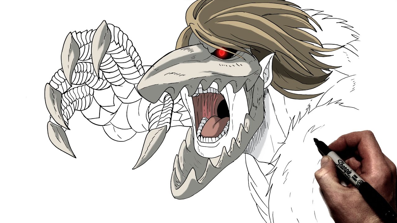 How To Draw Falco Jaw Titan | Step By Step | Attack On Titan