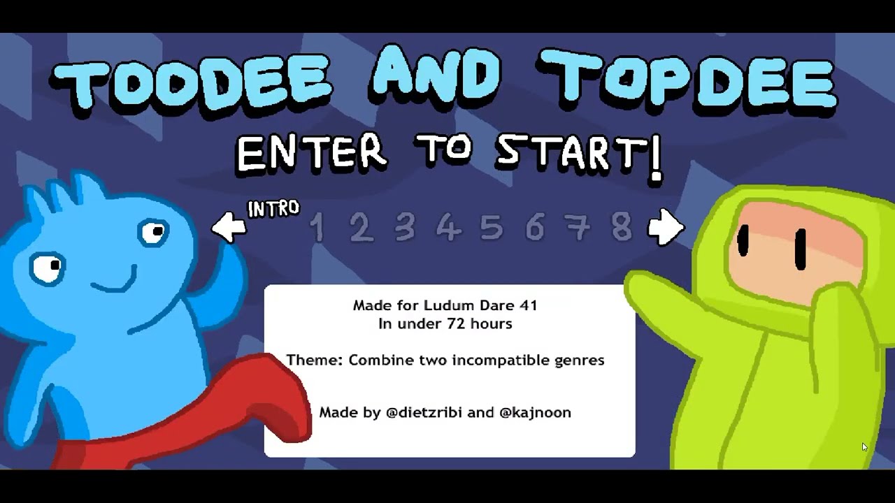 Toodee and Topdee Gameplay Walkthrough