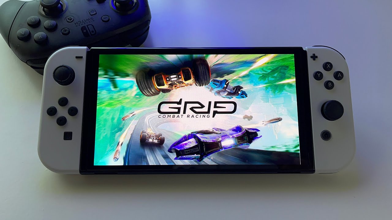Review GRIP Combat Racing | Switch OLED handheld gameplay