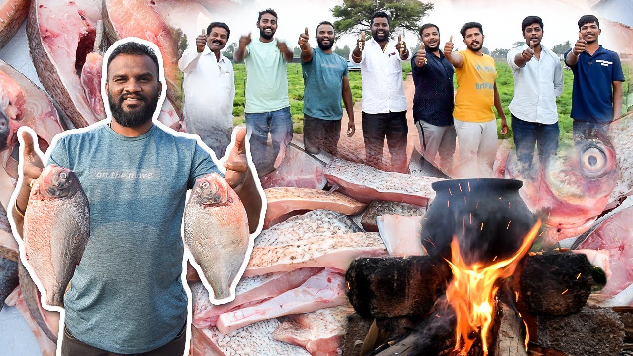 Pomfret Fish Masala | Fish Curry | Nati Style | Village Cooking Kannada | Akshay Food Factory