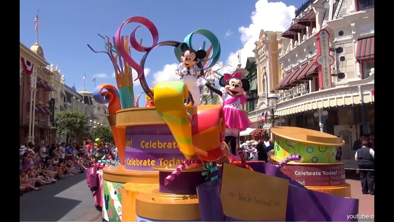 Celebrate A Dream Come True Parade Magic Kingdom Walt Disney World