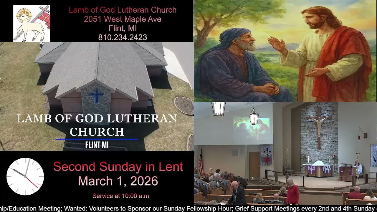 LOG Divine Worship Service 2nd Sunday in Lent on 3/01/26
