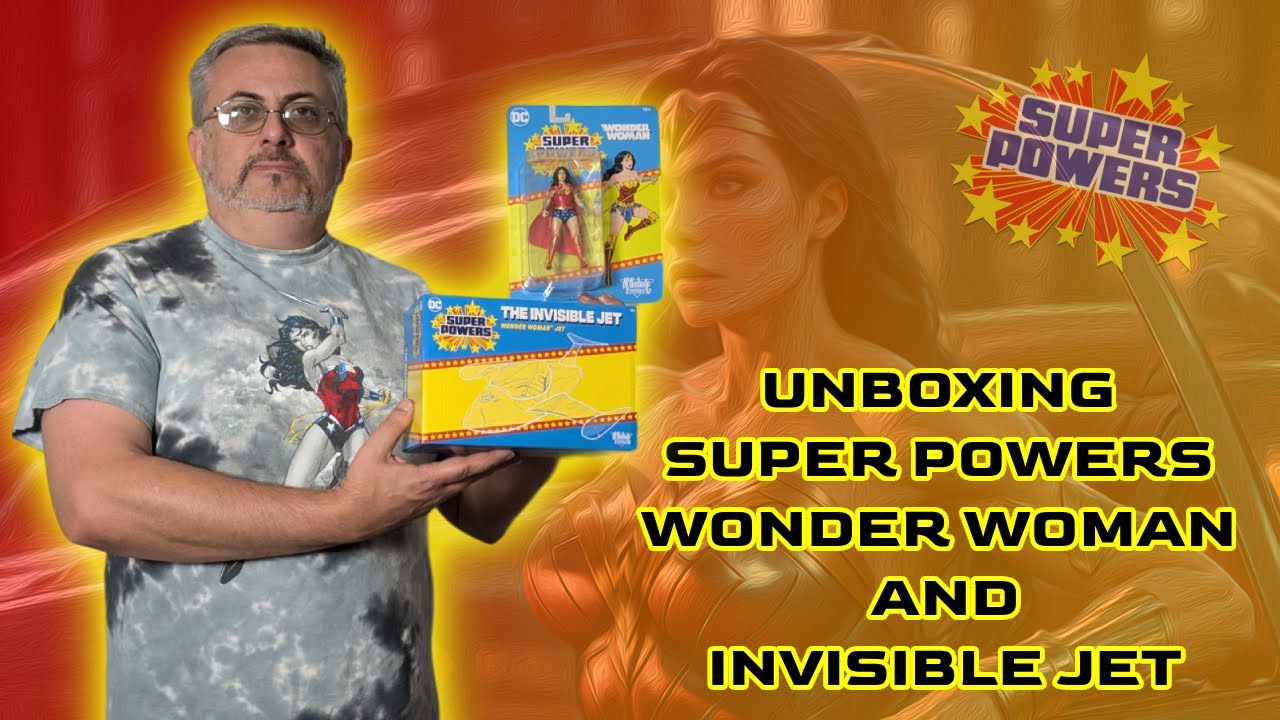Super Powers Invisible Jet and Wave 3 Wonder Woman McFarlane Toys Action Figure Unboxing!