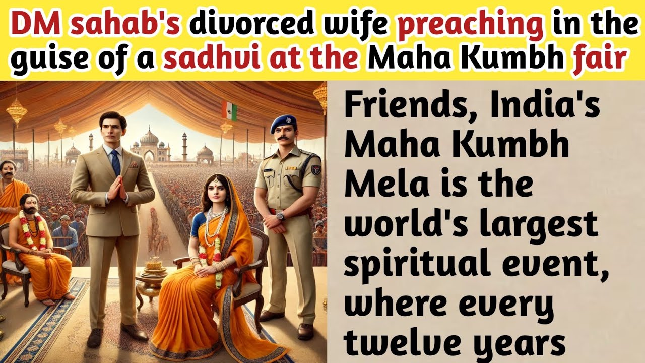 DM sahab's divorced wife preaching in the guise of a sadhvi at the Maha Kumbh fair. @EnglishAvenue.