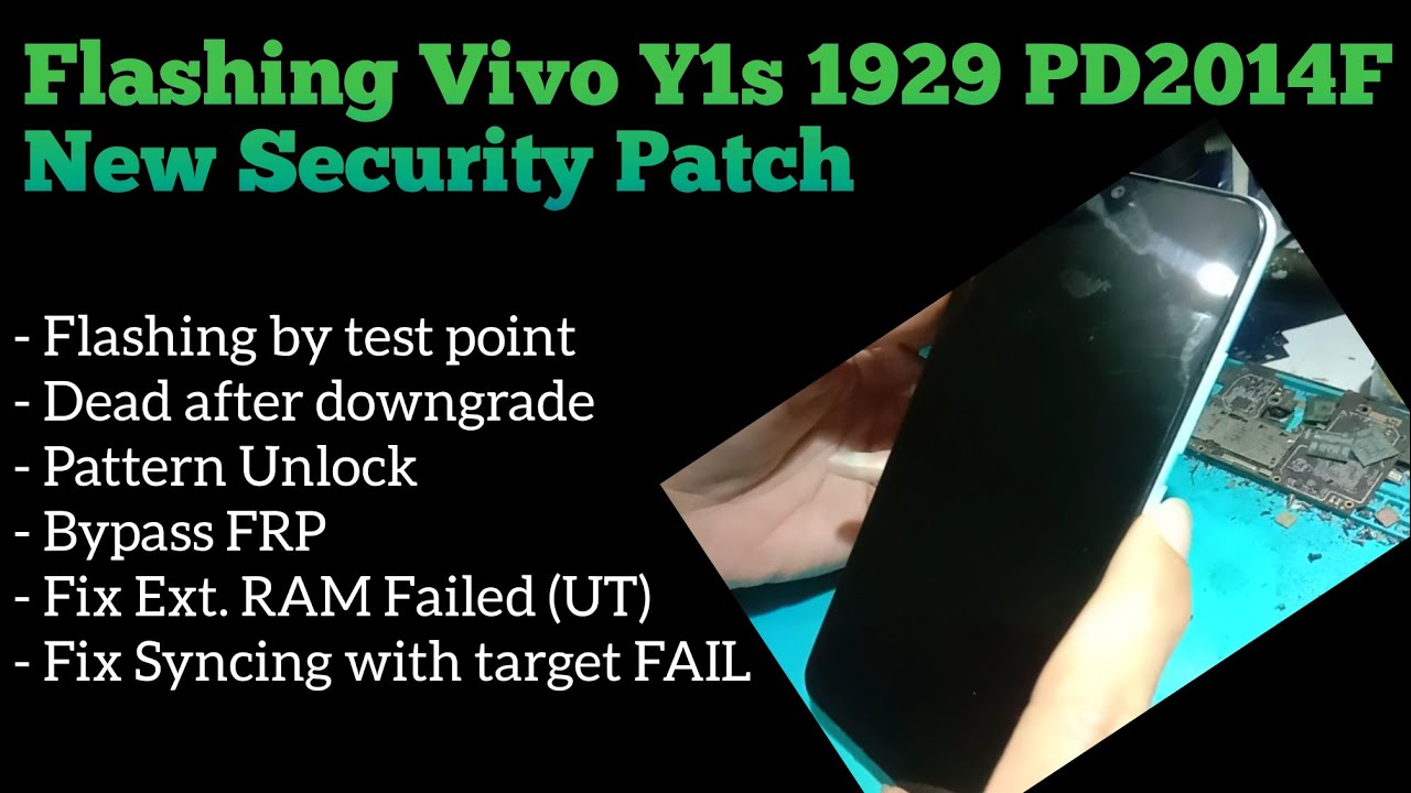 Flashing Vivo Y1s 1929 PD2014F | Dead After Flash | Fix Ext.RAM | Unlock Pattern @mobilecareid