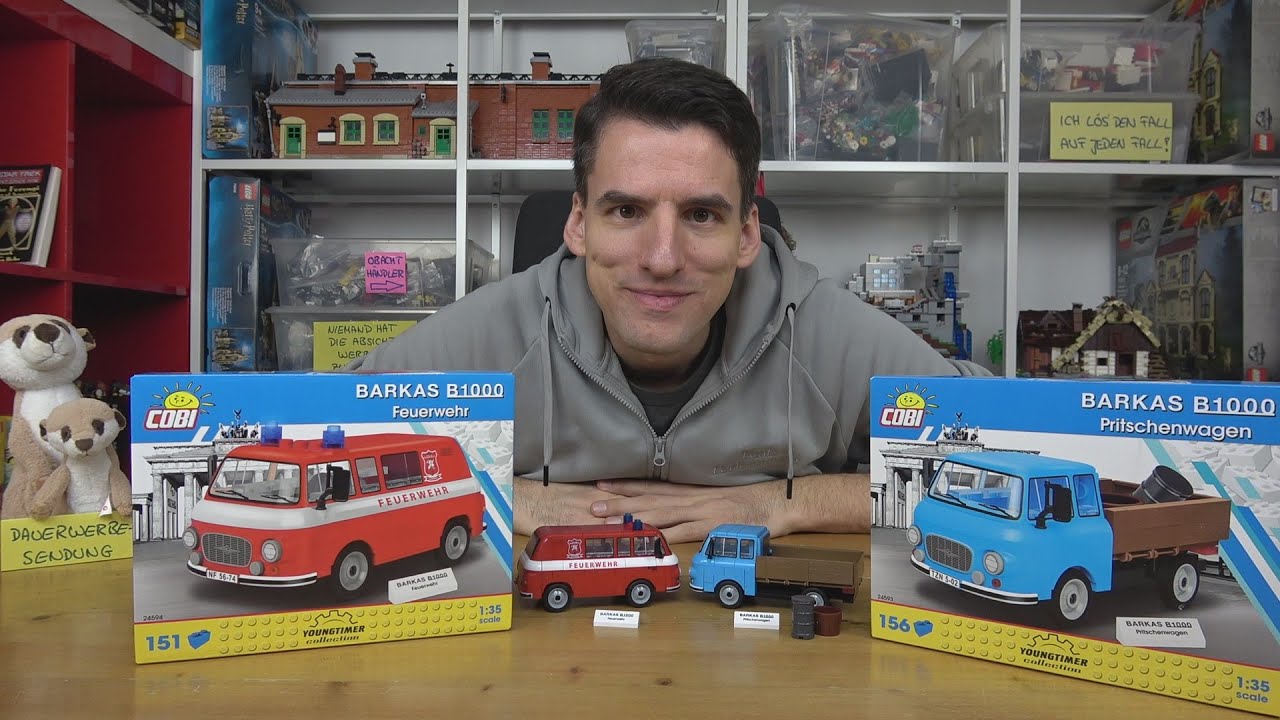 Feuerwehr und Pritschenwagen! Barkas B 1000 von Cobi® 24593 & 24594
