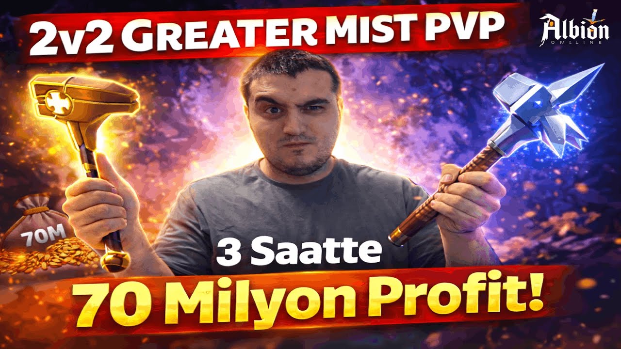 Albion Online 2v2 Greater Mist PVP | 3 Saatte 70 Milyon Profit!