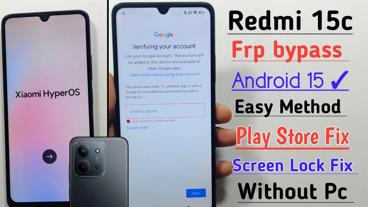 Redmi 15C FRP Bypass Android 15 | 100% Working Without PC | Redmi 15c Google Lock Remove Easy Method