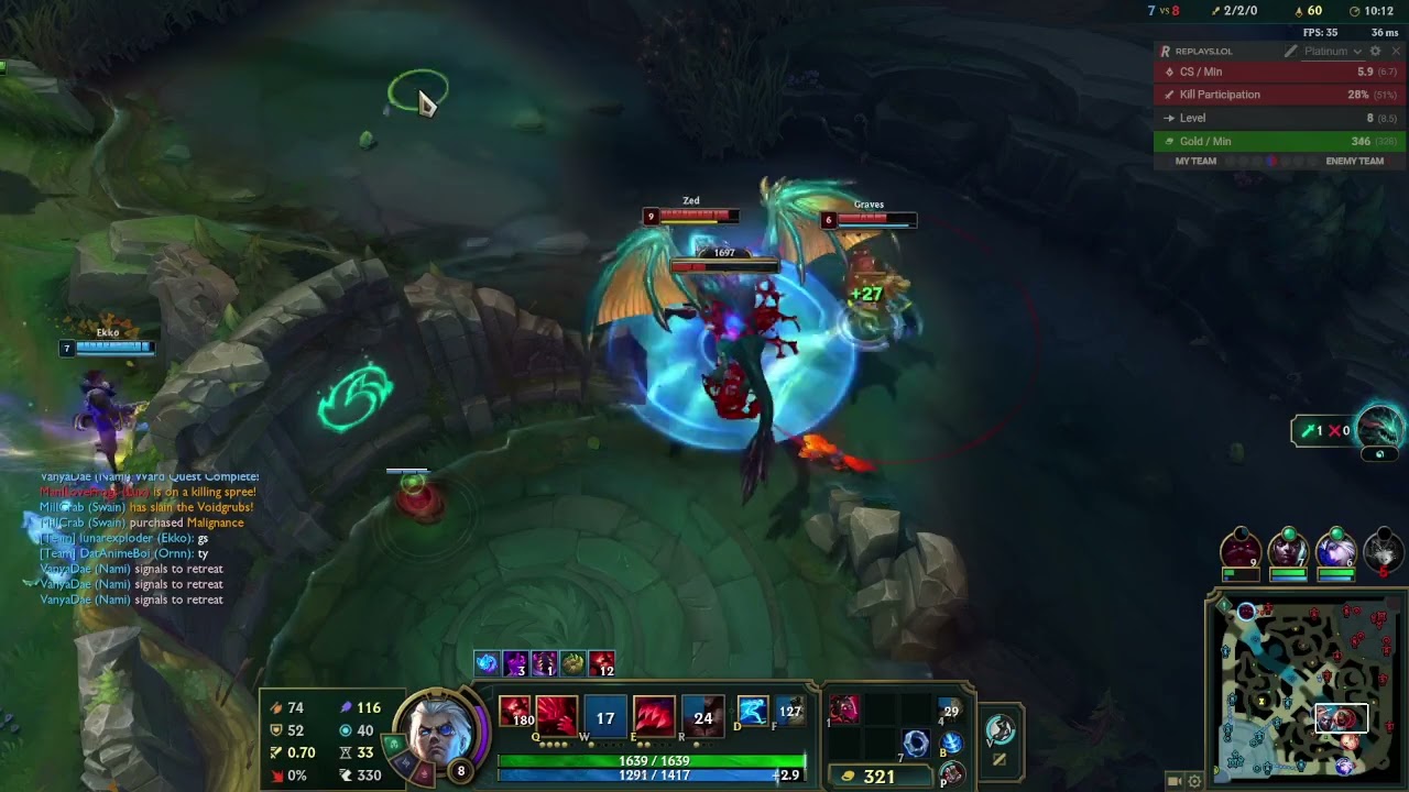 Swain Game 326 (Win vs Zed)