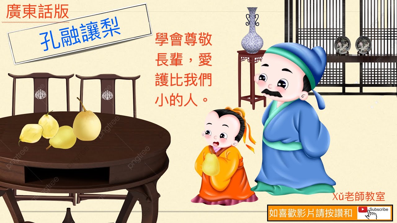 德育故事——孔融讓梨   #廣東話故事  #粵語故事 #睡前故事 #品德  #品格   #啟蒙故事  #启蒙故事 #兒童故事 #儿童故事