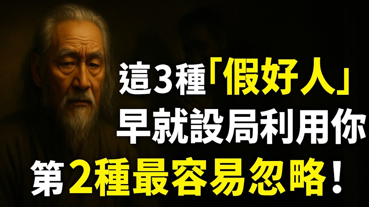 小心了！這3種「假好人」早就設局利用你，第2種最容易忽略 | 智慧之海 | 智慧 人生 哲學