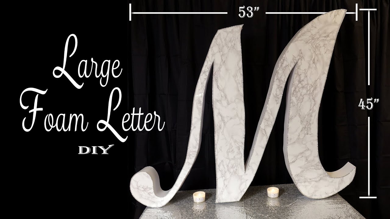Large Monogram Letter DIY /  Party Decor / Dollar Tree DIY