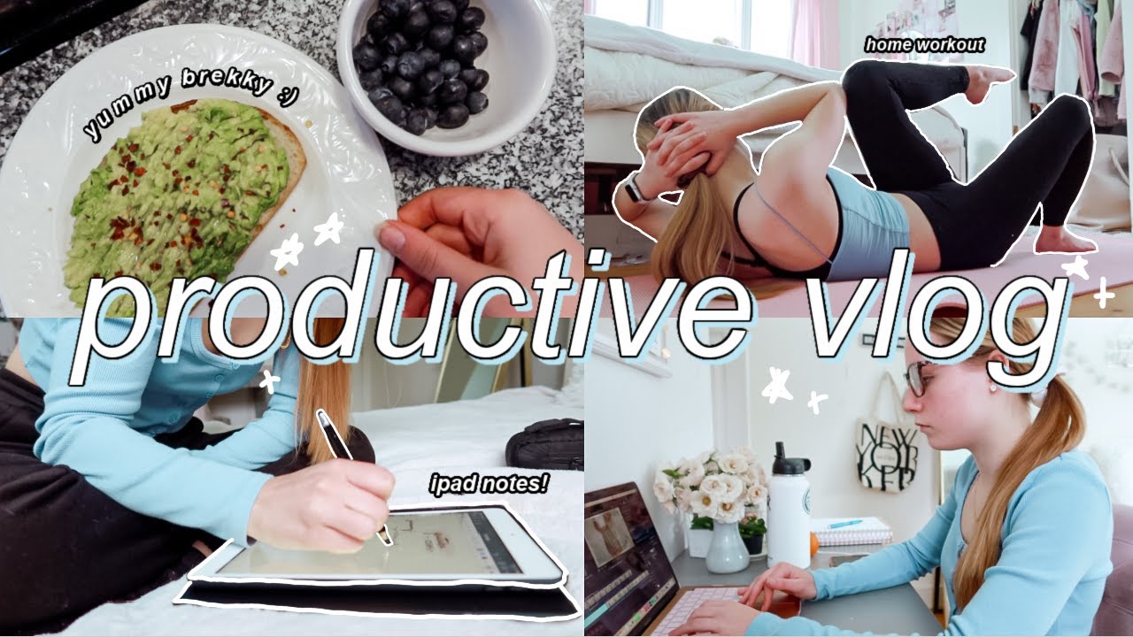 PRODUCTIVE DAY IN MY LIFE | dealing with anxiety, trying ipad notes, home workouts! // Isabella LoRe