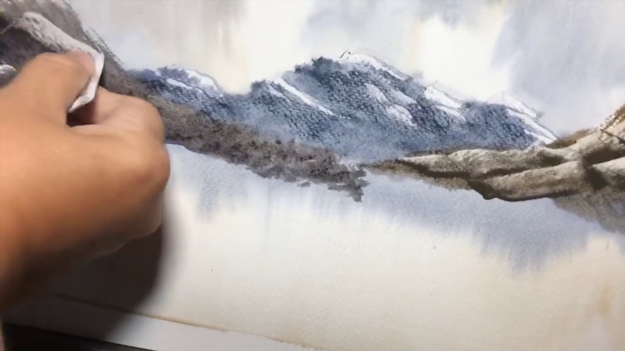 Fast And Loose Watercolor Scraping Rocks