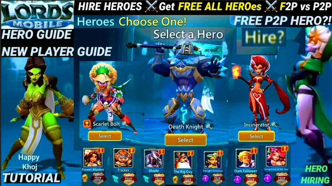 How to Hire Heroes FAST in Lords Mobile (2026 F2P Guide) | Unlock All Free Heroes! 💥