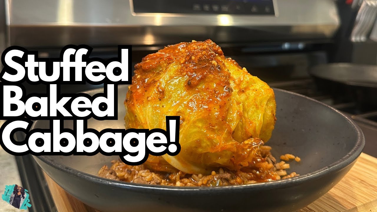 HOW TO MAKE THATGIRLCANCOOK'S VIRAL STUFFED BAKED CABBAGE | COOKING VLOG EP. 2