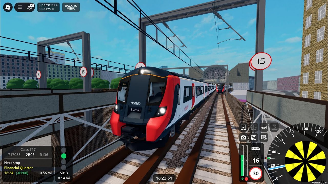 Roblox [HD] - SCR v2.2.0 - Class 717 - Metro R136 - Stepford Victoria To Barton (round trip)