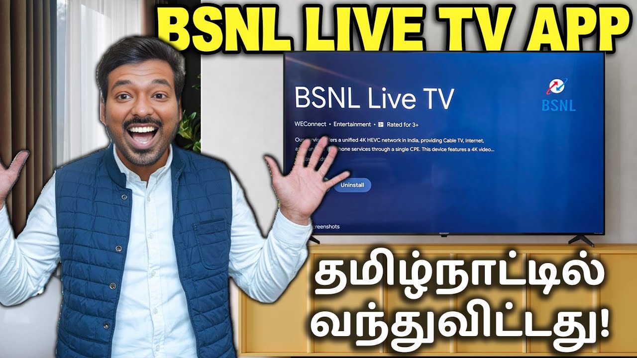 BSNL Live TV App தமிழ்நாட்டில் வந்துவிட்டது! 📺 Set-Top Box இல்லாமலே இலவசமாக TV Channel பார்க்கலாம் 💥