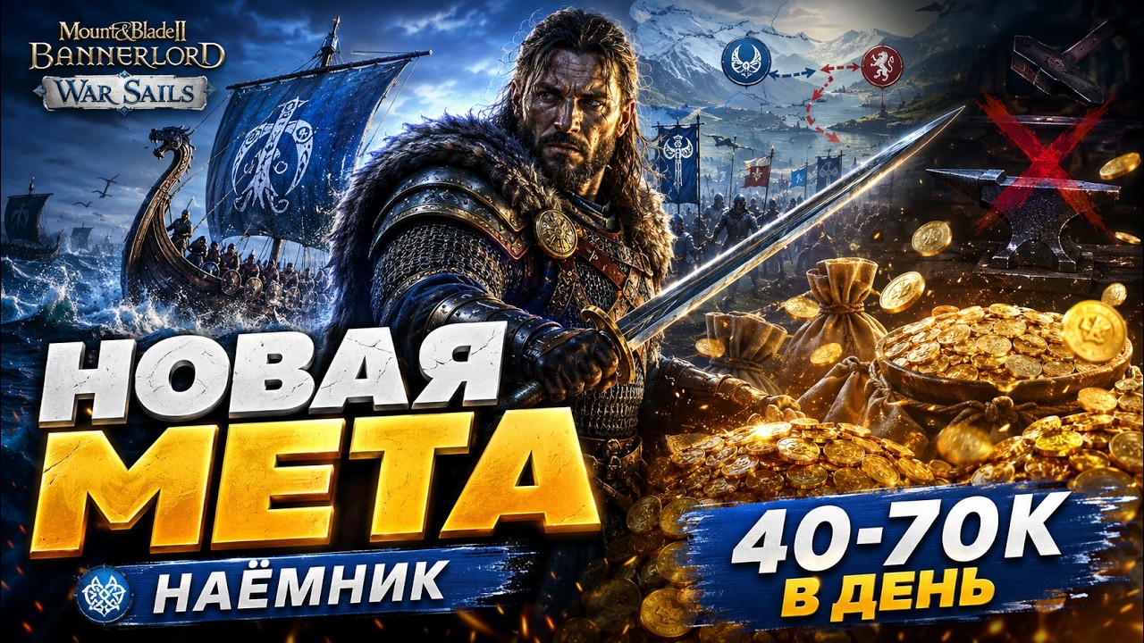ЗАБУДЬ ПРО КУЗНИЦУ! Наемники — Новая Мета в Mount & Blade II: Bannerlord - War Sails