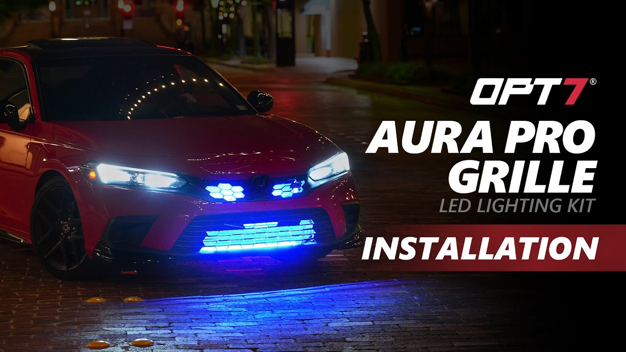 OPT7 AURA Pro Bluetooth Grille LED Lighting Kit Installation Video 11th Gen Honda Civic