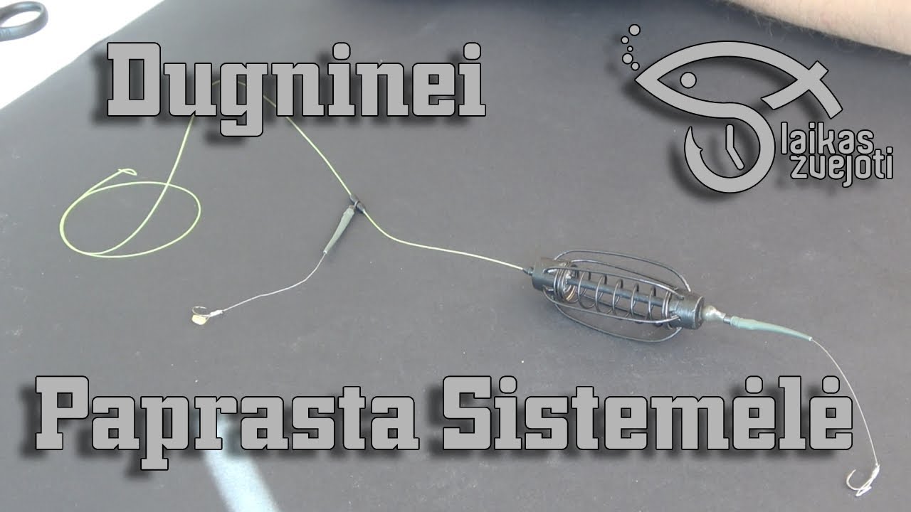 Kaip surišti SISTEMĖLĘ - Paprasta dugninė. Dugninė sistemėlė žvejybai boiliu. Lengvai gaminama.