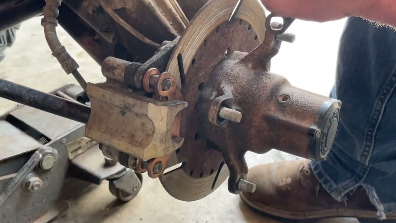 Polaris Sportsman 500, How To Replace Front Brake Pads, Adjust Pads, Wheel Making Noise, No Brakes,