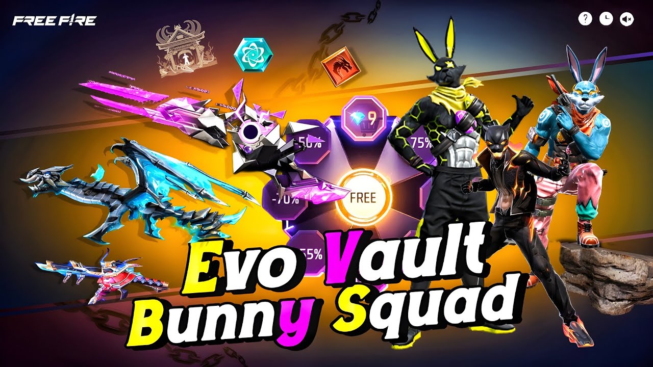 Next Evo Vault Event, Bunny Bundle Return 💥😮| evo gun upgrade | free fire new event | ff new event