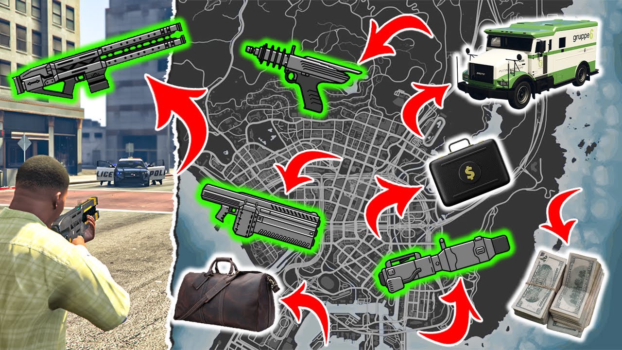 GTA 5 - All Secret Money & Rare Weapon Locations! (Unlimited Money & Weapons)