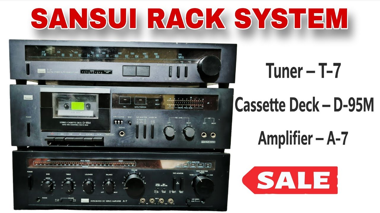 Vintage 80s Gold: Sansui A-7, T-7 & D-95M Rack System Showcase #vintage #music #sansui #audio 