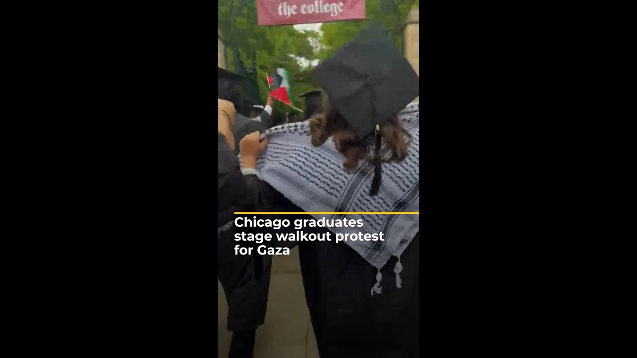 Chicago students stage walkout protest for Gaza  | #AJshorts