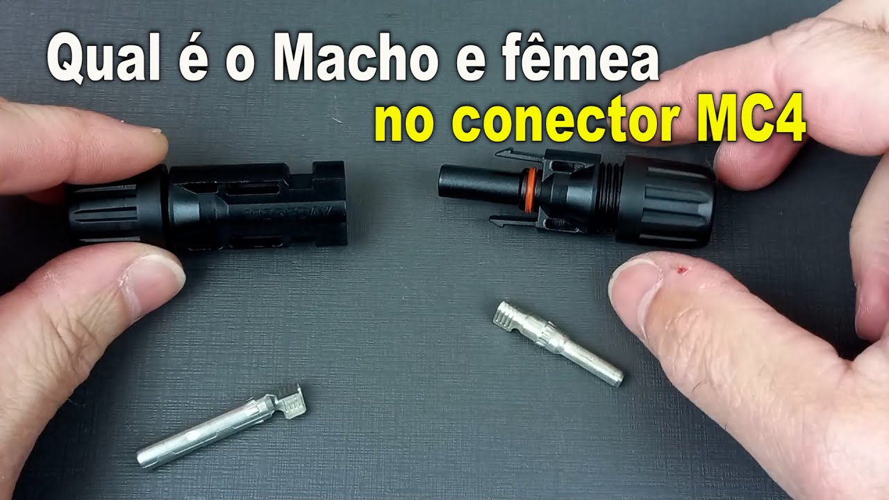Qual é o Macho e fêmea no conector MC4 - Energia solar