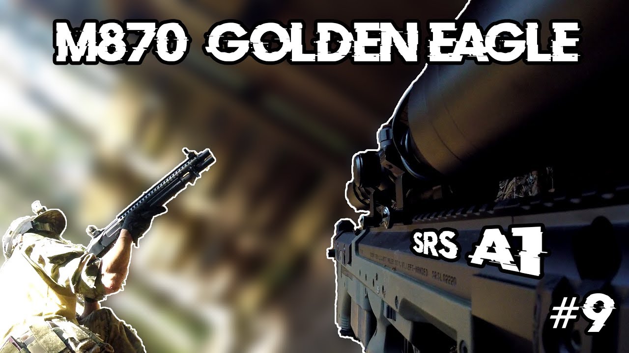 [AIRSOFT] SRS A1 SILVERBACK - GOLDEN EAGLE M870 GAZ (M8874) | YI 4k+